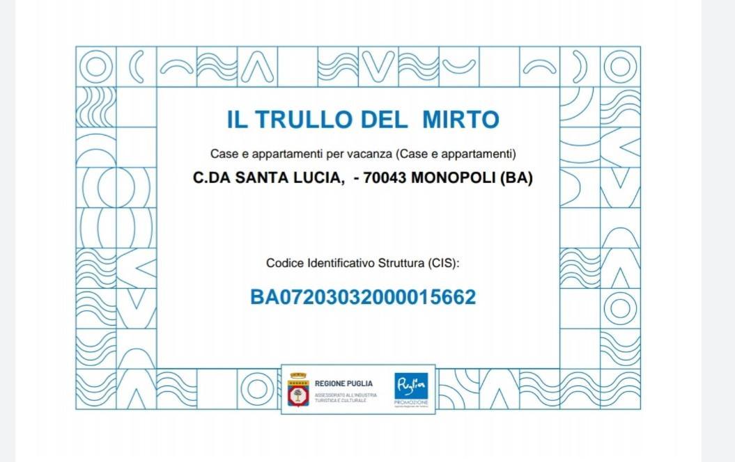 Il Trullo Del Mirto Villa Selva Di Fasano Exterior foto